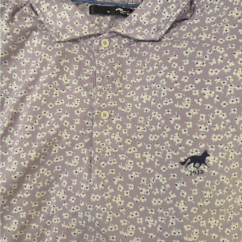 RLX Ralph Lauren Purple Floral Polo Shirt
